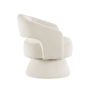 English Elm Swivel Accent Chair Plush Corduroy Upholstered Seat for Bedroom or Reading Nook B011P581710