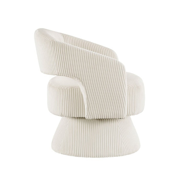 English Elm Swivel Accent Chair Plush Corduroy Upholstered Seat for Bedroom or Reading Nook B011P581710