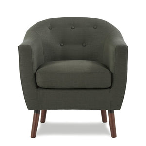 English Elm Accent Chair Button Tufted Polyester Mid Century Modern Living Room Seat B011P581712