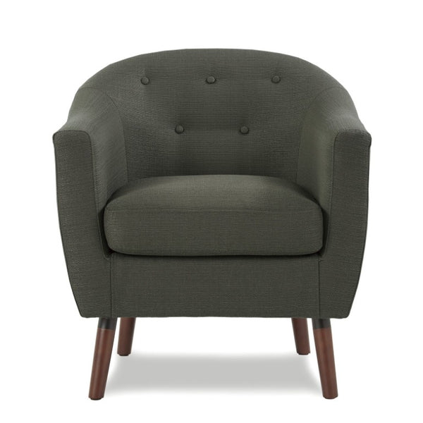 English Elm Accent Chair Button Tufted Polyester Mid Century Modern Living Room Seat B011P581712