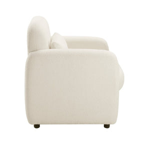 English Elm Swivel Barrel Chair Tufted Upholstered Accent Seat for Living Room Reading Nook Beige Boucle B011P581715