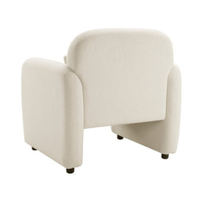 English Elm Swivel Barrel Chair Tufted Upholstered Accent Seat for Living Room Reading Nook Beige Boucle B011P581715
