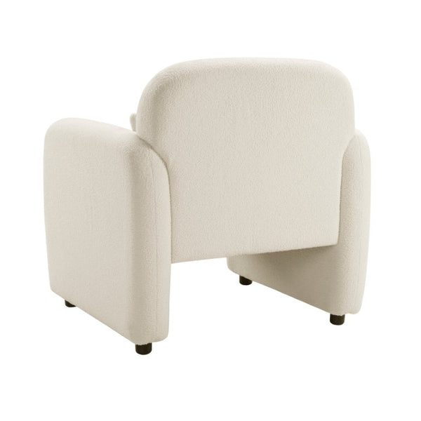 English Elm Swivel Barrel Chair Tufted Upholstered Accent Seat for Living Room Reading Nook Beige Boucle B011P581715