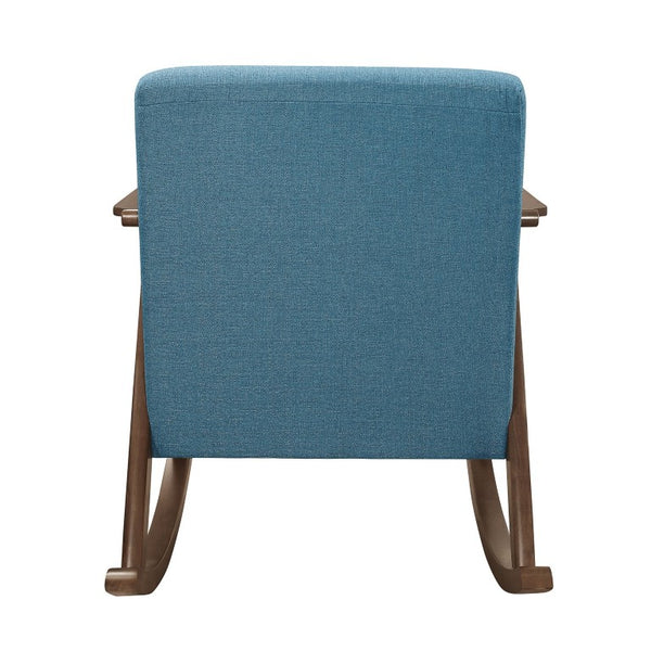 English Elm Rocking Chair Mid Century Walnut Frame Textured Upholstery for Living Room Nursery B011P581725