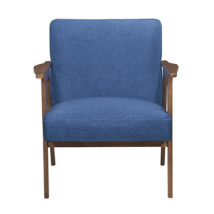 English Elm Accent Armchair Mid-Century Rubberwood Frame Textured Polyester Upholstery for Living Room B011P581733