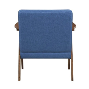 English Elm Accent Armchair Mid-Century Rubberwood Frame Textured Polyester Upholstery for Living Room B011P581733