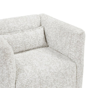 English Elm Swivel Accent Chair Jacquard Upholstery Pocket Coil Cushion Lumbar Pillow Included B011P581735