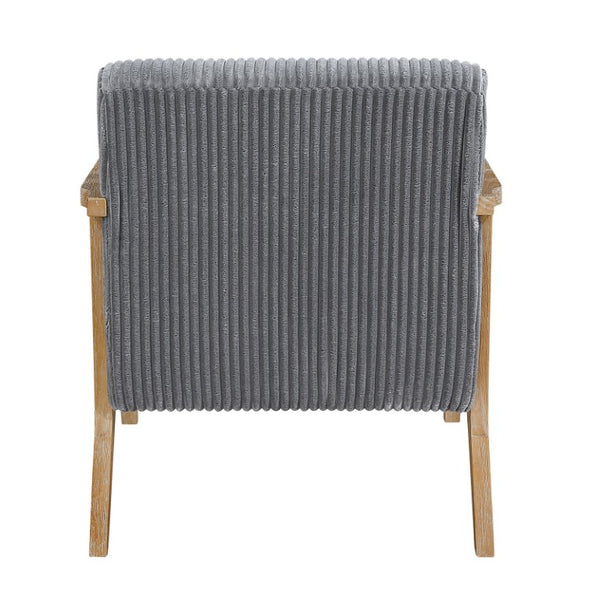 English Elm Accent Chair Corduroy Upholstered Rubberwood Frame Mid-Century Living Room Seat with Pillow B011P581743