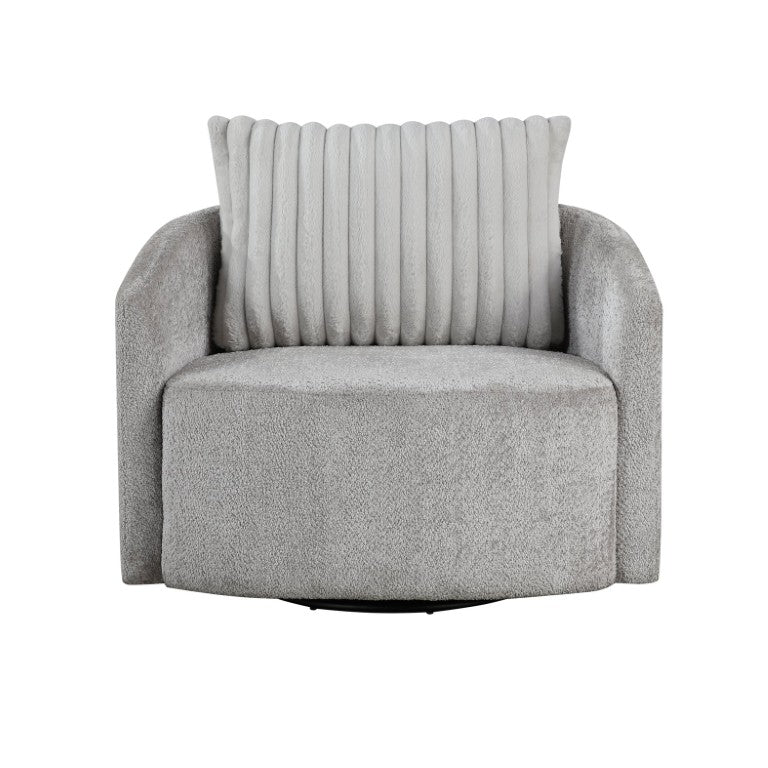 English Elm Swivel Accent Chair Soft Chenille Upholstery Pocket Coil Seat for Living Room B011P581748