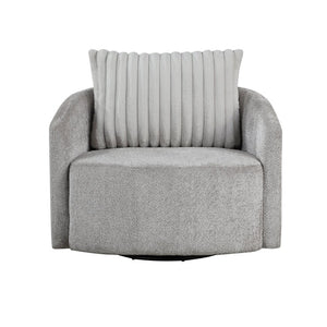 English Elm Swivel Accent Chair Soft Chenille Upholstery Pocket Coil Seat for Living Room B011P581748