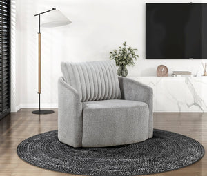 English Elm Swivel Accent Chair Soft Chenille Upholstery Pocket Coil Seat for Living Room B011P581748