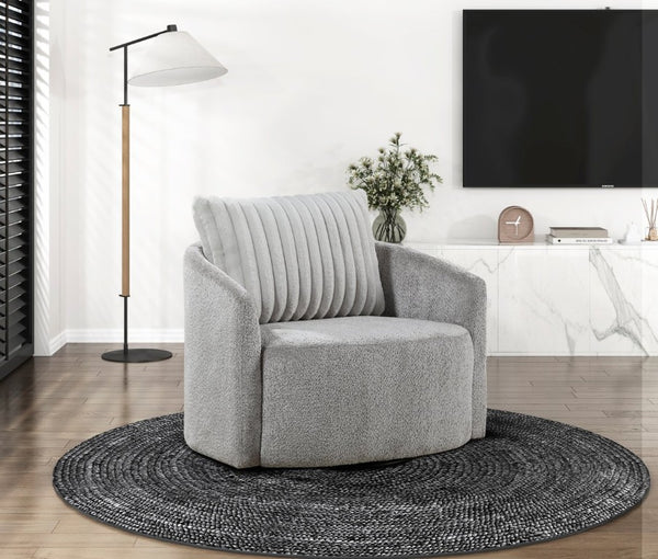 English Elm Swivel Accent Chair Soft Chenille Upholstery Pocket Coil Seat for Living Room B011P581748
