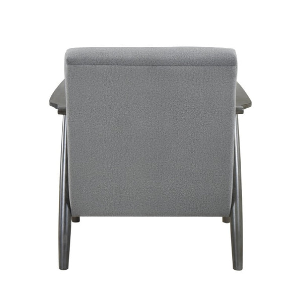 English Elm Swivel Barrel Chair Tufted Upholstered Accent Seat for Living Room Reading Nook Gray Velvet - A B011P581754