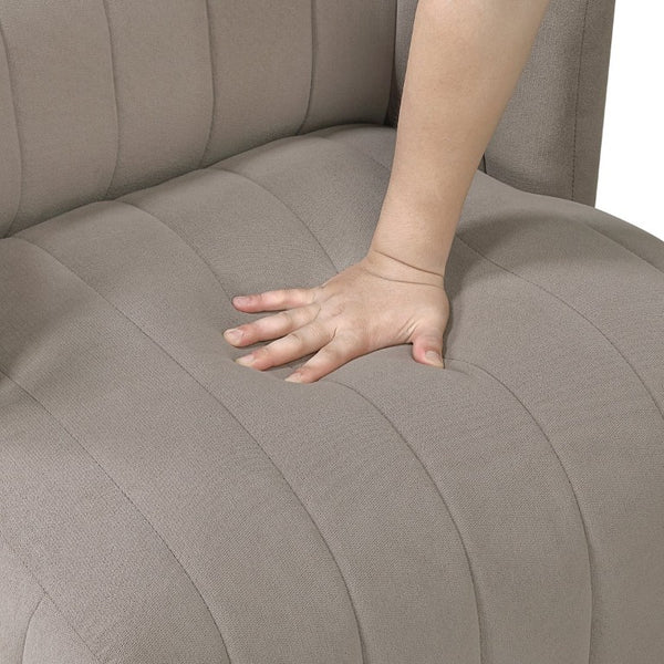 English Elm Swivel Barrel Accent Chair with Channel Tufted Polyester Upholstery for Living Rooms B011P581761