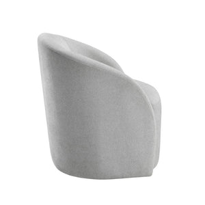 English Elm Swivel Barrel Accent Chair Boucle Upholstered with 360 Degree Metal Base for Living Rooms B011P581765