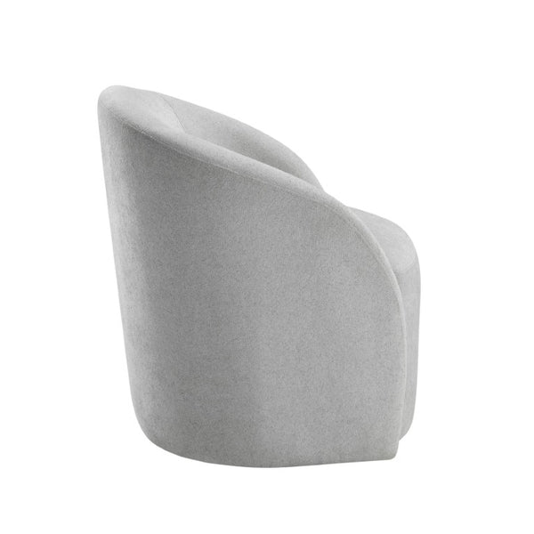 English Elm Swivel Barrel Accent Chair Boucle Upholstered with 360 Degree Metal Base for Living Rooms B011P581765