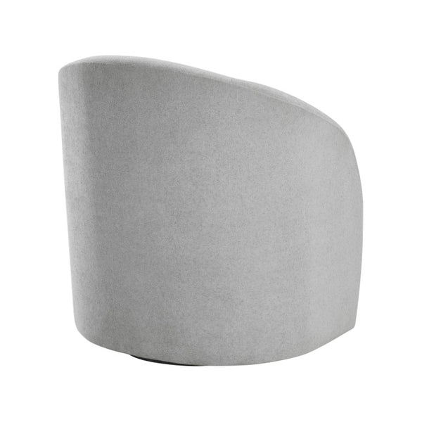 English Elm Swivel Barrel Accent Chair Boucle Upholstered with 360 Degree Metal Base for Living Rooms B011P581765