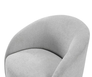 English Elm Swivel Barrel Accent Chair Boucle Upholstered with 360 Degree Metal Base for Living Rooms B011P581765