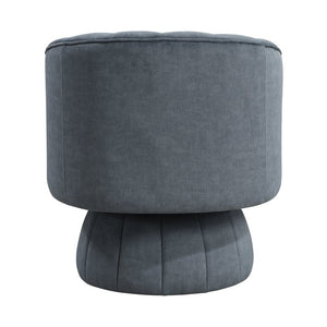 English Elm Swivel Barrel Chair with Channel Stitched Velvet Upholstery for Living Room Reading Nook B011P581767