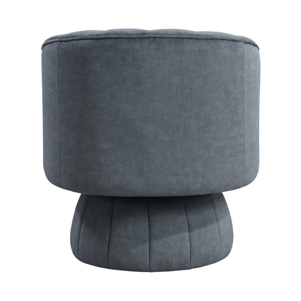 English Elm Swivel Barrel Chair with Channel Stitched Velvet Upholstery for Living Room Reading Nook B011P581767