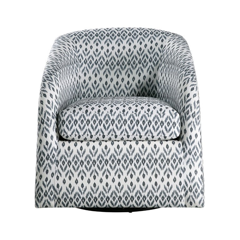 English Elm Swivel Accent Chair Tribal Polyester Fabric Pocket Coil Seat for Living Room B011P581770
