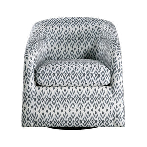 English Elm Swivel Accent Chair Tribal Polyester Fabric Pocket Coil Seat for Living Room B011P581770