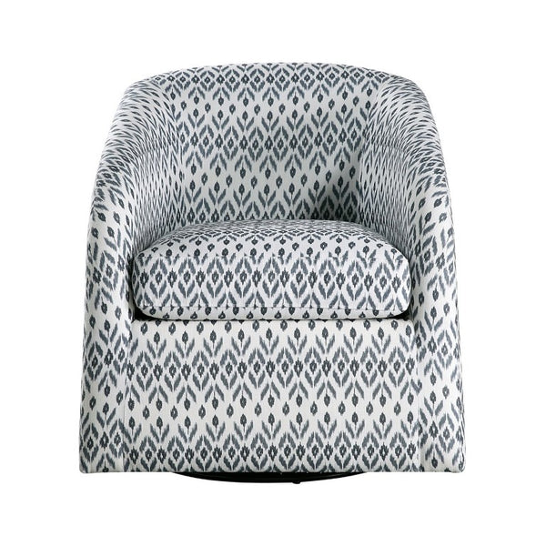 English Elm Swivel Accent Chair Tribal Polyester Fabric Pocket Coil Seat for Living Room B011P581770