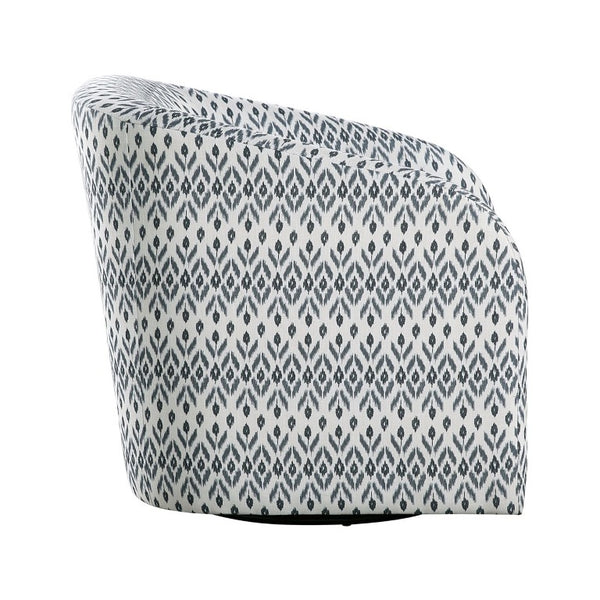 English Elm Swivel Accent Chair Tribal Polyester Fabric Pocket Coil Seat for Living Room B011P581770