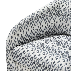 English Elm Swivel Accent Chair Tribal Polyester Fabric Pocket Coil Seat for Living Room B011P581770