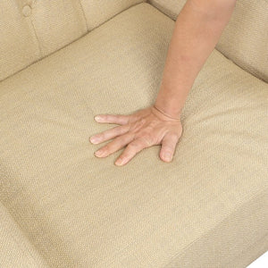 English Elm Accent Wingback Chair with Button Tufting Textured Polyester Fabric and Solid Wood Legs B011P581791