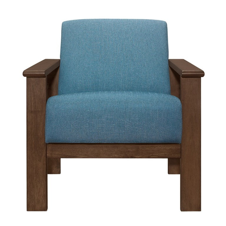 English Elm Accent Chair with Hidden Arm Storage Walnut Rubberwood Frame Arts and Crafts Style B011P581800