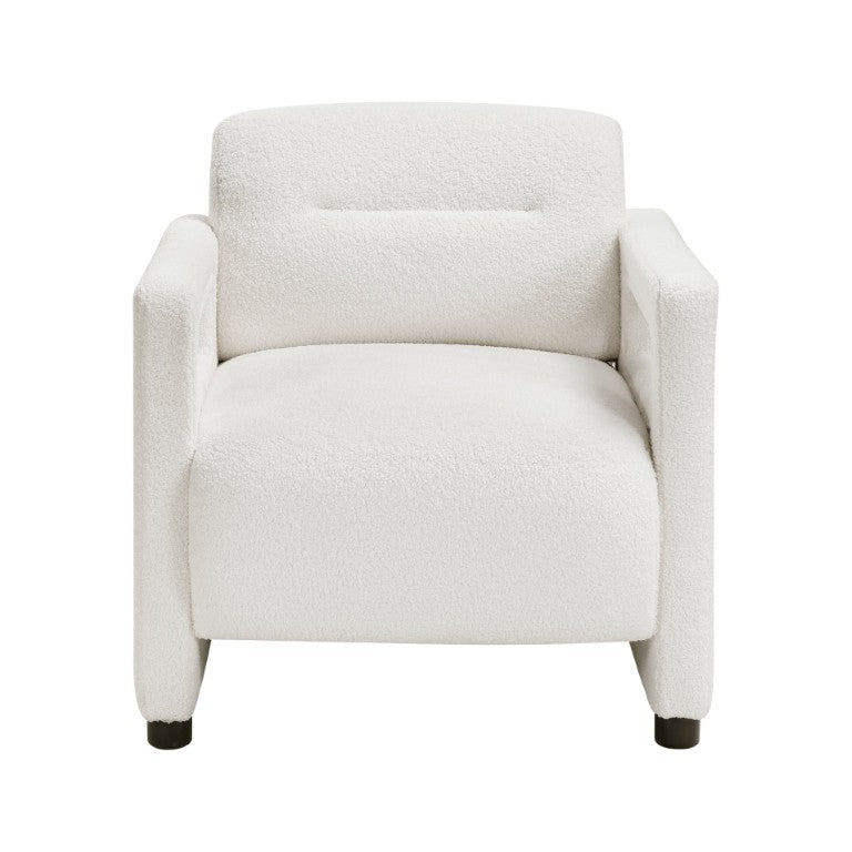 English Elm Accent Chair Boucle Upholstered Pocket Coil Seat for Living Room Reading Nook B011P581804