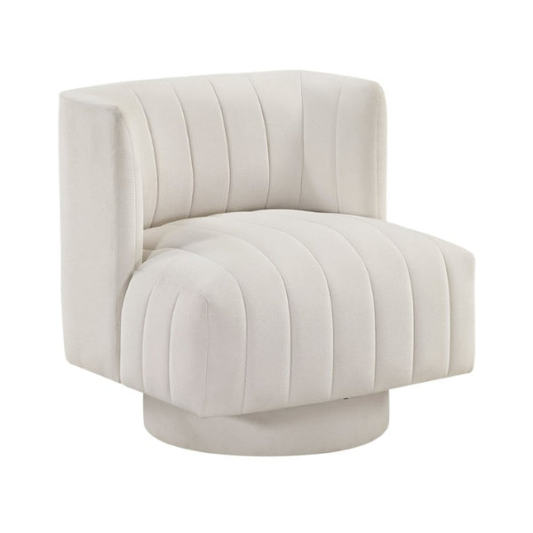 English Elm Swivel Barrel Accent Chair Channel Tufted Polyester Upholstery for Living Room B011P581805