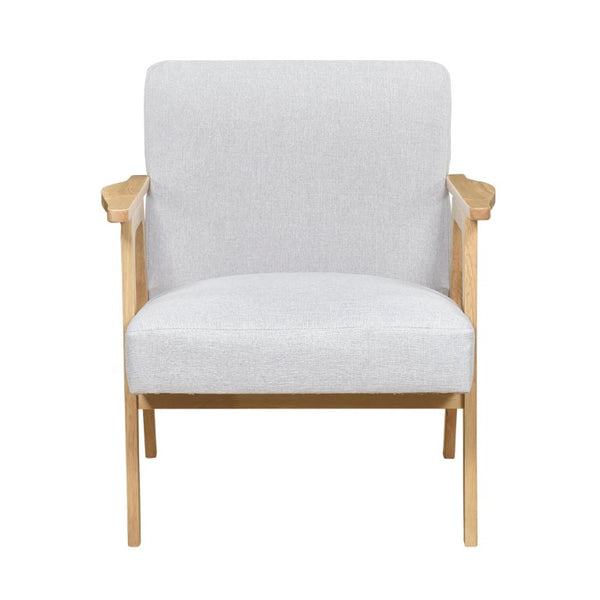 English Elm Accent Chair Rubberwood Tapered Arms Mid-Century Style Foam Cushion Living Room Seat B011P581809