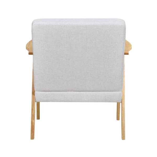 English Elm Accent Chair Rubberwood Tapered Arms Mid-Century Style Foam Cushion Living Room Seat B011P581809
