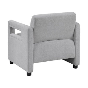 English Elm Accent Armchair Boucle Upholstered Low Profile Pocket Coil Seat for Living Room B011P581813