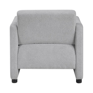 English Elm Accent Armchair Boucle Upholstered Low Profile Pocket Coil Seat for Living Room B011P581813