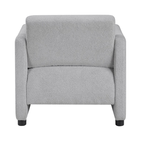 English Elm Accent Armchair Boucle Upholstered Low Profile Pocket Coil Seat for Living Room B011P581813