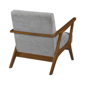English Elm Accent Armchair with Chenille Upholstery Pocket Coil Support and Rubberwood Base B011P581823