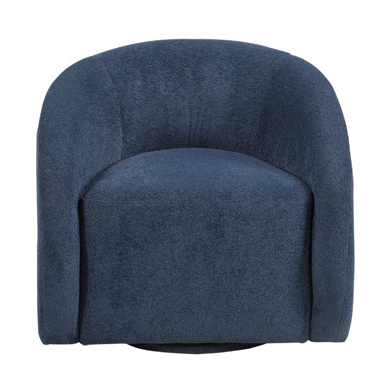 English Elm Swivel Barrel Accent Chair with Pocket Coil Cushioning and Microfiber Upholstery B011P581836