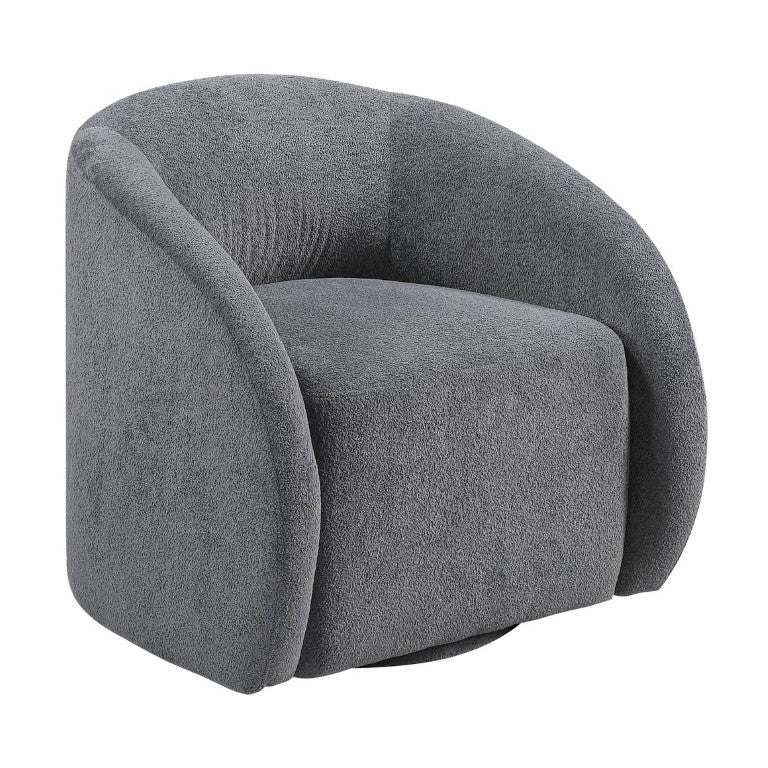 English Elm Swivel Barrel Accent Chair Microfiber Upholstered with 360 Base for Living Room B011P581837