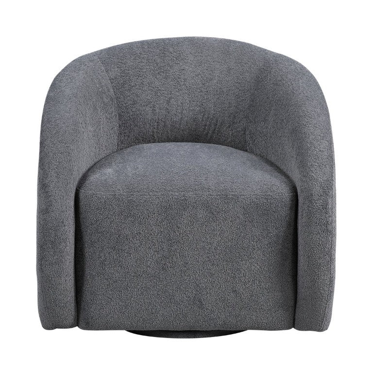 English Elm Swivel Barrel Accent Chair Microfiber Upholstered with 360 Base for Living Room B011P581837