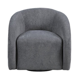 English Elm Swivel Barrel Accent Chair Microfiber Upholstered with 360 Base for Living Room B011P581837
