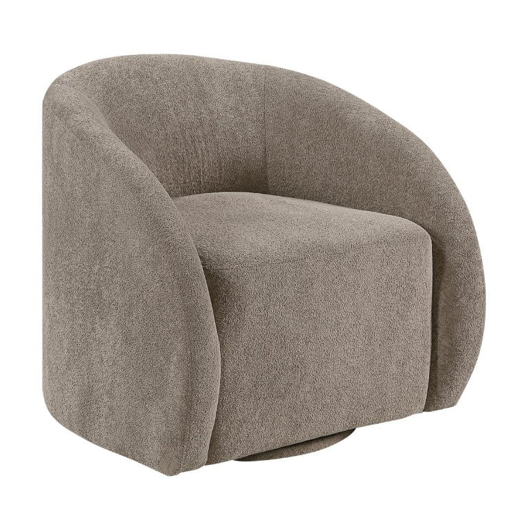 English Elm Swivel Barrel Accent Chair Pocket Coil Microfiber Upholstery for Living Room B011P581838