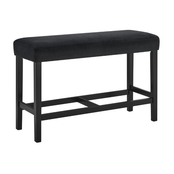 English Elm 1Pc Counter Height Upholstered Bench Solid Wood Base Cushioned Seat Modern Dining B011P581844