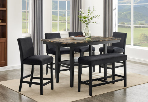 English Elm 1Pc Counter Height Upholstered Bench Solid Wood Base Cushioned Seat Modern Dining B011P581844