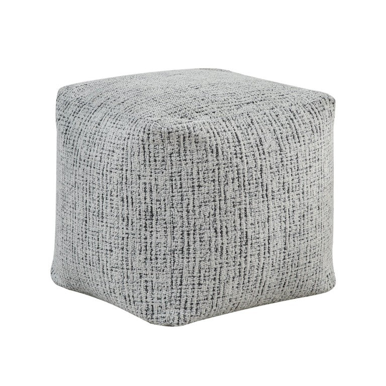 English Elm Pouf Chenille Square Ottoman with Gradient Texture for Living Room or Bedroom Accent B011P581875