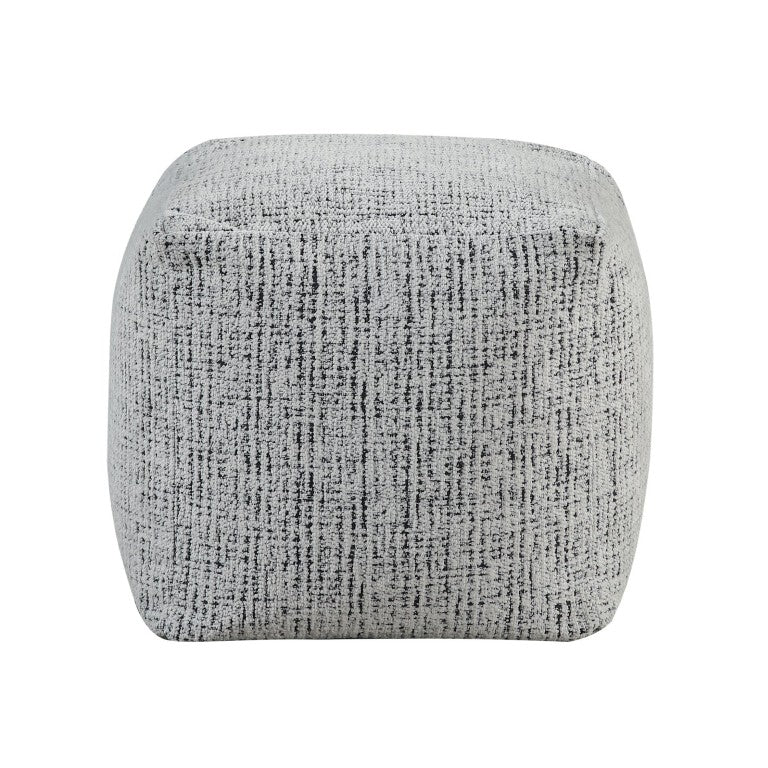 English Elm Pouf Chenille Square Ottoman with Gradient Texture for Living Room or Bedroom Accent B011P581875