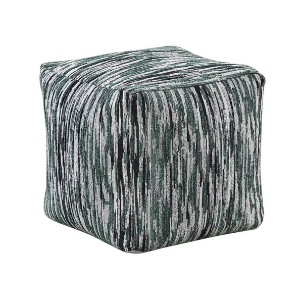 English Elm Pouf Square Jacquard Geometric Accent in Polyester for Living Room Seating B011P581879
