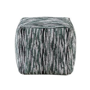 English Elm Pouf Square Jacquard Geometric Accent in Polyester for Living Room Seating B011P581879